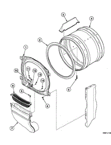 Cylinder parts for Speed Queen Dryer SSE517QF1500 from AppliancePartsPros.com