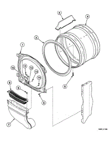 Cylinder parts for Speed Queen Dryer SSE607LF from AppliancePartsPros.com