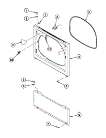 Front Panel parts for Speed Queen Dryer SSE707QF from AppliancePartsPros.com