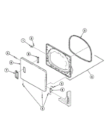 Door Assy parts for Speed Queen Dryer SSE707WF from AppliancePartsPros.com