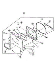 Door Assy parts for Speed Queen Dryer SSE717LF from AppliancePartsPros.com
