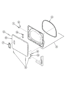 Loading Door parts for Speed Queen Dryer SSE807LF from AppliancePartsPros.com
