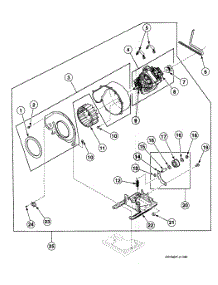 Motor Assy parts for Speed Queen Dryer SSE807LF1500 from AppliancePartsPros.com