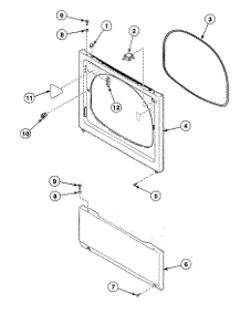 Front Panel parts for Speed Queen Dryer SSE807WF from AppliancePartsPros.com