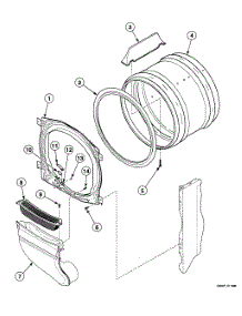 Cylinder Assy parts for Speed Queen Dryer SSE807WF from AppliancePartsPros.com