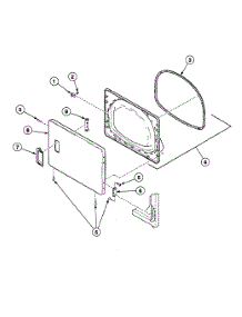 Door Assy parts for Speed Queen Dryer SSE907LF1500 from AppliancePartsPros.com