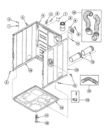 Cabinet parts for Speed Queen Dryer SSE917LF from AppliancePartsPros.com