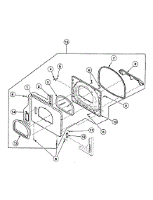 Door Assy parts for Speed Queen Dryer SSE917QF from AppliancePartsPros.com