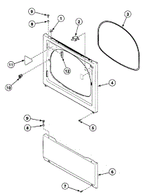 Front Panel parts for Speed Queen Dryer SSEA17LJ from AppliancePartsPros.com
