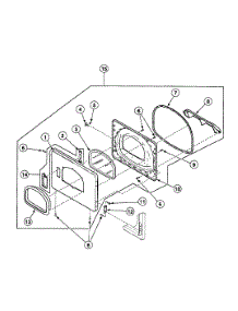 Door Assy parts for Speed Queen Dryer SSEA17WJ from AppliancePartsPros.com