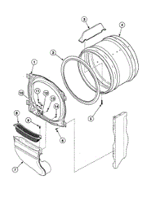 Drum Assy parts for Speed Queen Dryer SSEB17WJ1500 from AppliancePartsPros.com