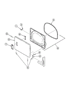 Door Assy parts for Speed Queen Dryer SSEC07WJ from AppliancePartsPros.com