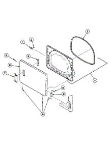 Door Assy parts for Speed Queen Dryer SSEH07LJ1500 from AppliancePartsPros.com
