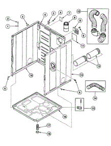 Cabinet parts for Speed Queen Dryer SSET07LF from AppliancePartsPros.com