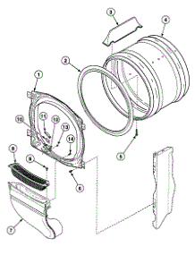 Drum Assy parts for Speed Queen Dryer SSET07WF1500 from AppliancePartsPros.com