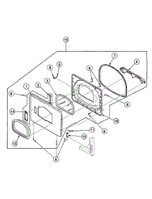 Door Assy parts for Speed Queen Dryer SSET17LF1500 from AppliancePartsPros.com