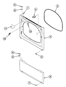Front Panel parts for Speed Queen Dryer SSET17QF1500 from AppliancePartsPros.com