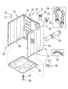 Cabinet parts for Speed Queen Dryer SSEY17QF from AppliancePartsPros.com