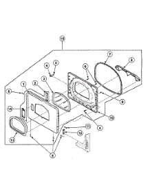 Door Assy parts for Speed Queen Dryer SSEY17WF from AppliancePartsPros.com