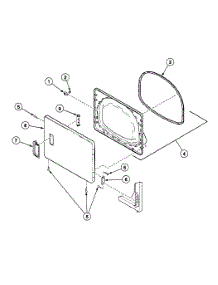 Door Assy parts for Speed Queen Dryer SSEZ07LF1500 from AppliancePartsPros.com