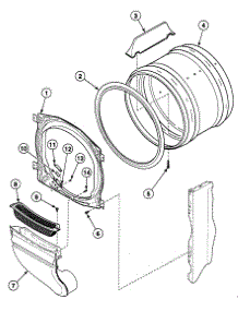 Drum Assy parts for Speed Queen Dryer SSEZ07LF1500 from AppliancePartsPros.com