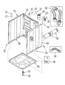 Cabinet parts for Speed Queen Dryer SSEZ17LF1500 from AppliancePartsPros.com