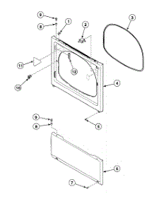 Front Panel parts for Speed Queen Dryer SSG009LF from AppliancePartsPros.com