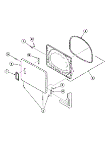 Door Assy parts for Speed Queen Dryer SSG009WF from AppliancePartsPros.com