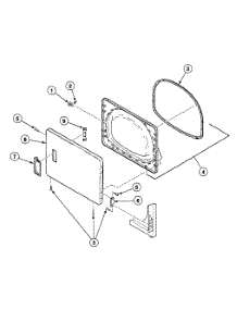 Door Assy parts for Speed Queen Dryer SSG109WF from AppliancePartsPros.com