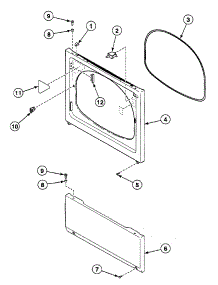 Front Panel parts for Speed Queen Dryer SSG109WF from AppliancePartsPros.com