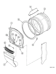 Cylinder Assy parts for Speed Queen Dryer SSG809QF from AppliancePartsPros.com