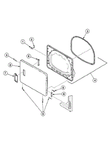 Door Assy parts for Speed Queen Dryer SSG909LF from AppliancePartsPros.com