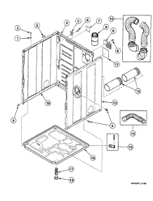 Cabinet parts for Speed Queen Dryer SSG909LF from AppliancePartsPros.com