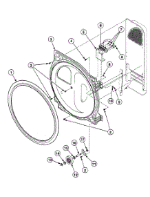 Roller Assy parts for Speed Queen Dryer SSG909QF1124 from AppliancePartsPros.com
