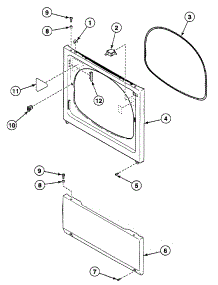 Front Panel parts for Speed Queen Dryer SSGB09LJ from AppliancePartsPros.com