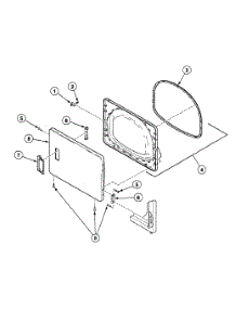 Door Assy parts for Speed Queen Dryer SSGB09QJ from AppliancePartsPros.com