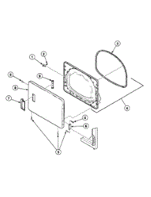 Door Assy parts for Speed Queen Dryer SSGC09LJ from AppliancePartsPros.com