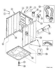 Cabinet parts for Speed Queen Dryer SSGF19QJ from AppliancePartsPros.com