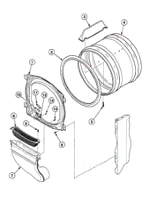 Drum Assy parts for Speed Queen Dryer SSGH09QJ from AppliancePartsPros.com