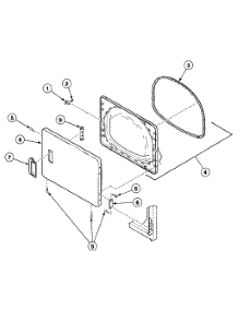 Loading Door parts for Speed Queen Dryer SSGT09LF from AppliancePartsPros.com