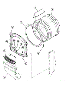Cylinder Assy parts for Speed Queen Dryer SSGT09LF from AppliancePartsPros.com