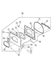 Door Assy parts for Speed Queen Dryer SSGY19LF from AppliancePartsPros.com