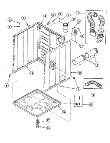 Cabinet parts for Speed Queen Dryer SSGZ09LF from AppliancePartsPros.com