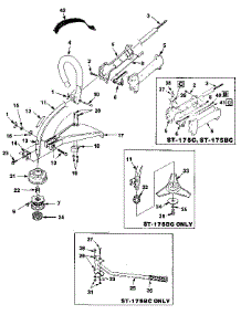 Figure 2 parts for Homelite Gas Line Trimmer ST-385C from AppliancePartsPros.com