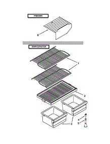 Shelf Parts parts for Kirkland Top-Mount Refrigerator ST14CKXSQ02 from AppliancePartsPros.com