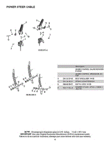 Power Steel Cable parts for Husqvarna Gas Snowblower ST224-97046850101 from AppliancePartsPros.com