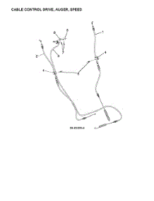 Cable Control Drive, Auger, Speed parts for Husqvarna Gas Snowblower ST224-97046850101 from AppliancePartsPros.com