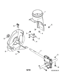 Chute Discharge / Impeller parts for Husqvarna Gas Snowblower ST224P-96193012204 from AppliancePartsPros.com