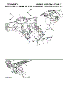 Console Base / Rear Bracket parts for Husqvarna Gas Snowblower ST227-97046890100 from AppliancePartsPros.com