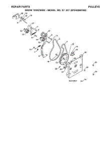Pulleys parts for Husqvarna Gas Snowblower ST227-97046890100 from AppliancePartsPros.com